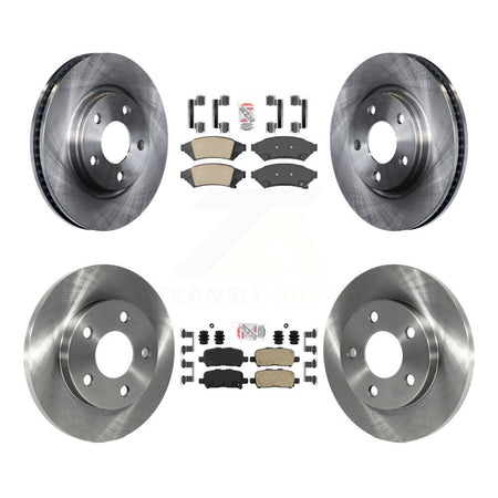 Front Rear Ceramic Pad Disc Brake Rotors Kit For Buick LaCrosse Pontiac Grand Prix Allure K8A-101323