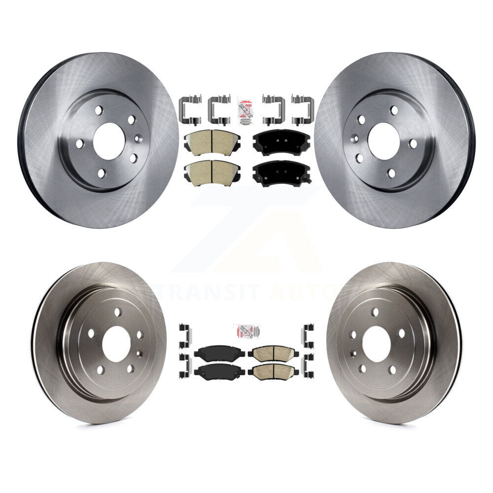 Front Semi-Metallic Rear Ceramic Pad Brake Rotor Kit For 2010-2015 Chevrolet Camaro LT LS K8A-101330