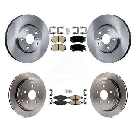 Front Semi-Metallic Rear Ceramic Pad Brake Rotor Kit For 2010-2015 Chevrolet Camaro LT LS K8A-101330