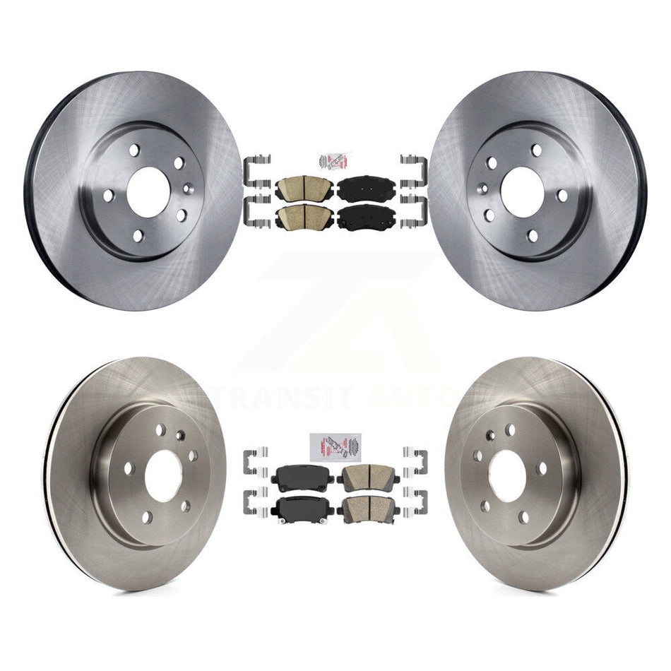 Front Rear Ceramic Pads And Disc Brake Rotors Kit For Chevrolet Malibu Buick LaCrosse K8A-101338
