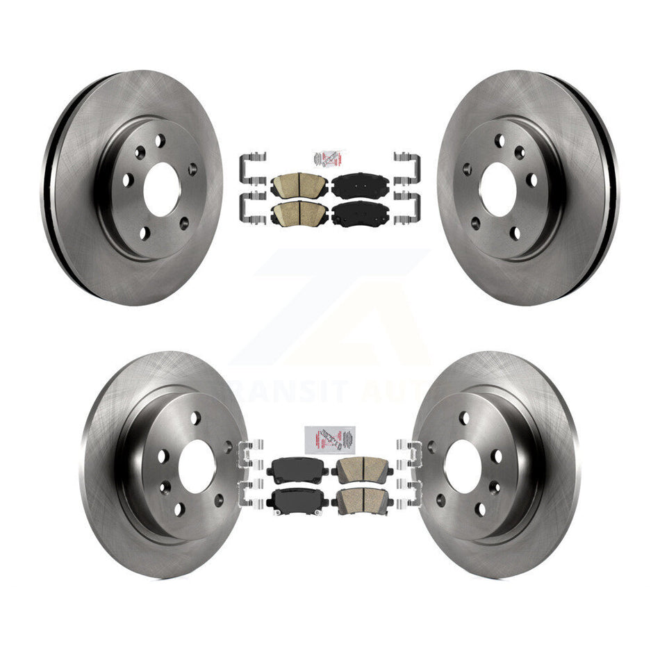 Front Rear Ceramic Pad Brake Rotor Kit For 2013-2015 Chevrolet Malibu Naturally Aspirated K8A-101340