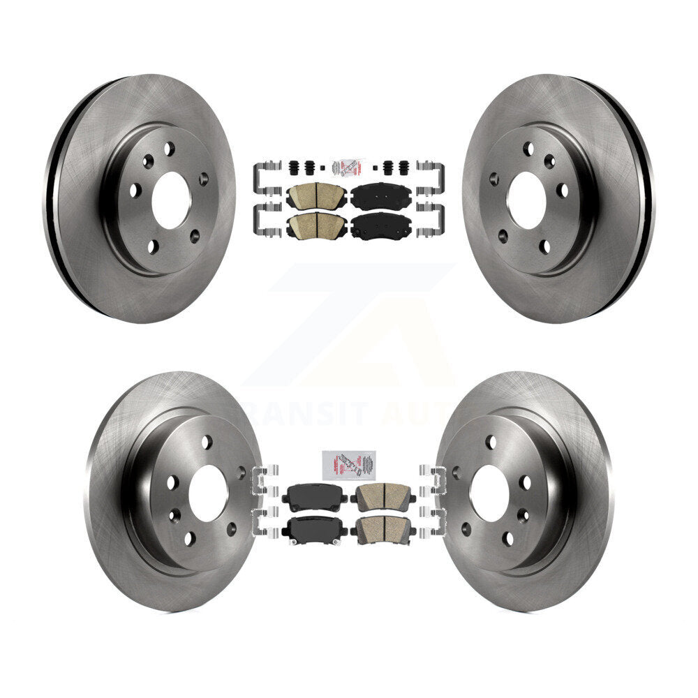 Front Rear Ceramic Pad Brake Rotor Kit For 2013-2015 Chevrolet Malibu Naturally Aspirated K8A-101343