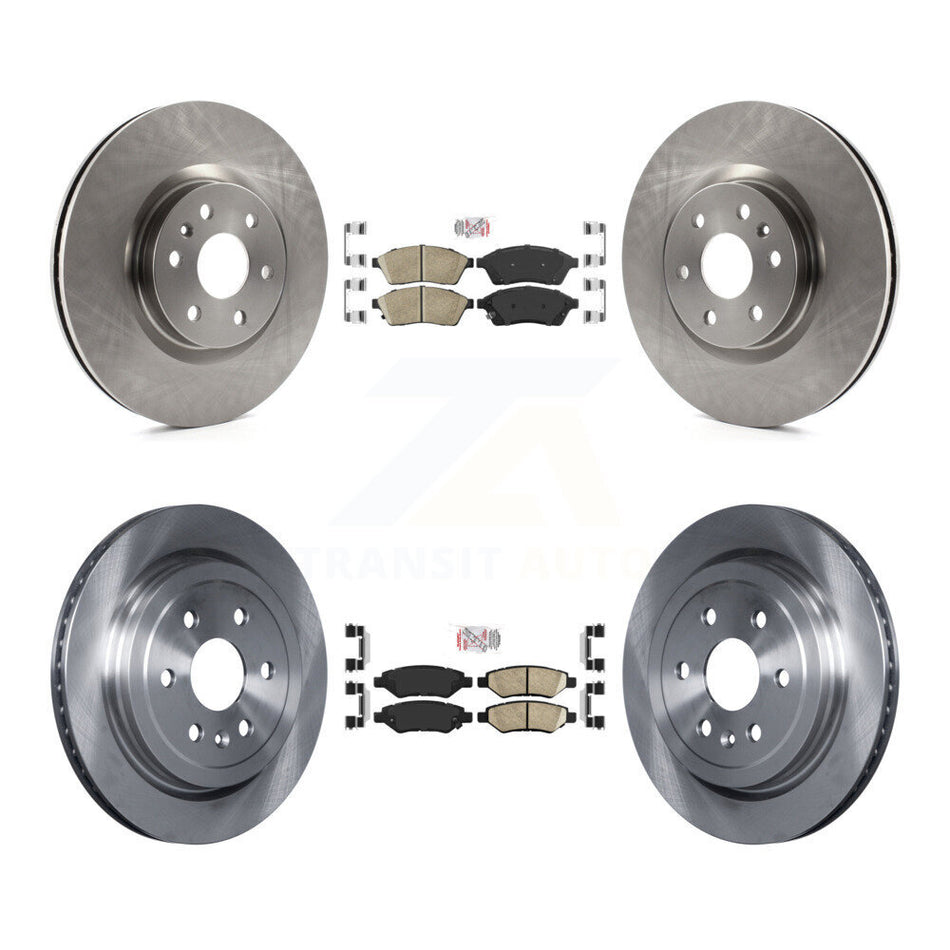Front Rear Ceramic Pads And Disc Brake Rotors Kit For Cadillac SRX Saab 9-4X K8A-101348