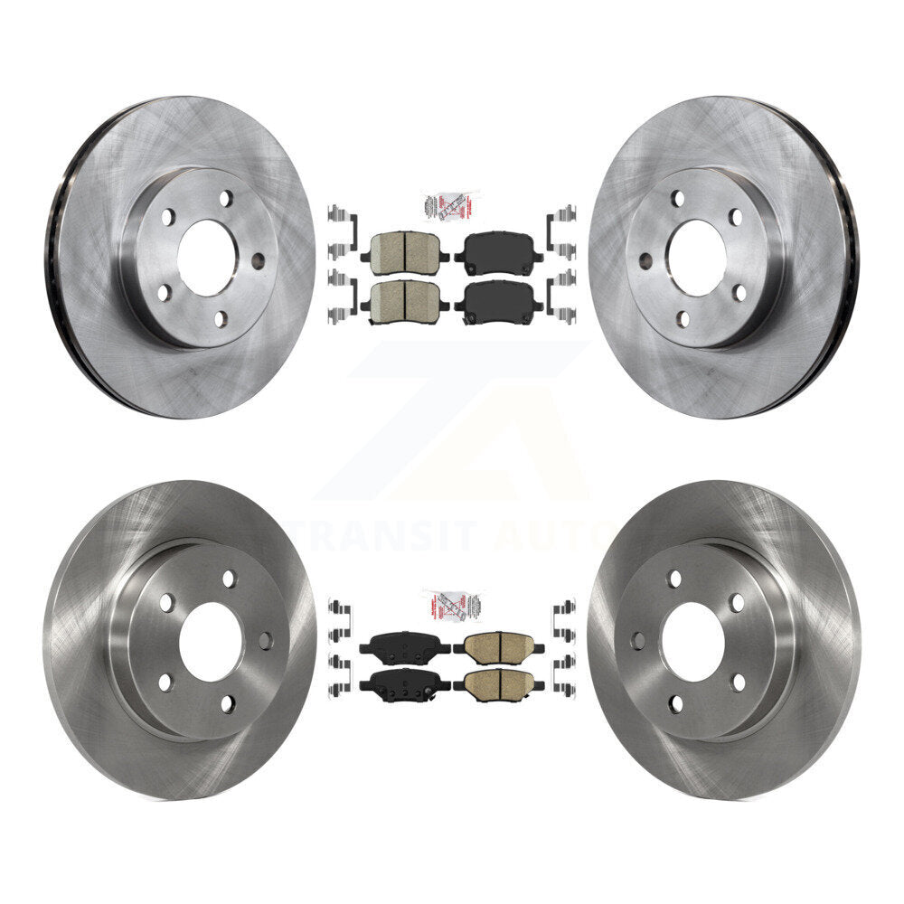 Front Rear Ceramic Pad And Disc Brake Rotor Kit For 2007-2008 Pontiac G5 rear brakes K8A-101350