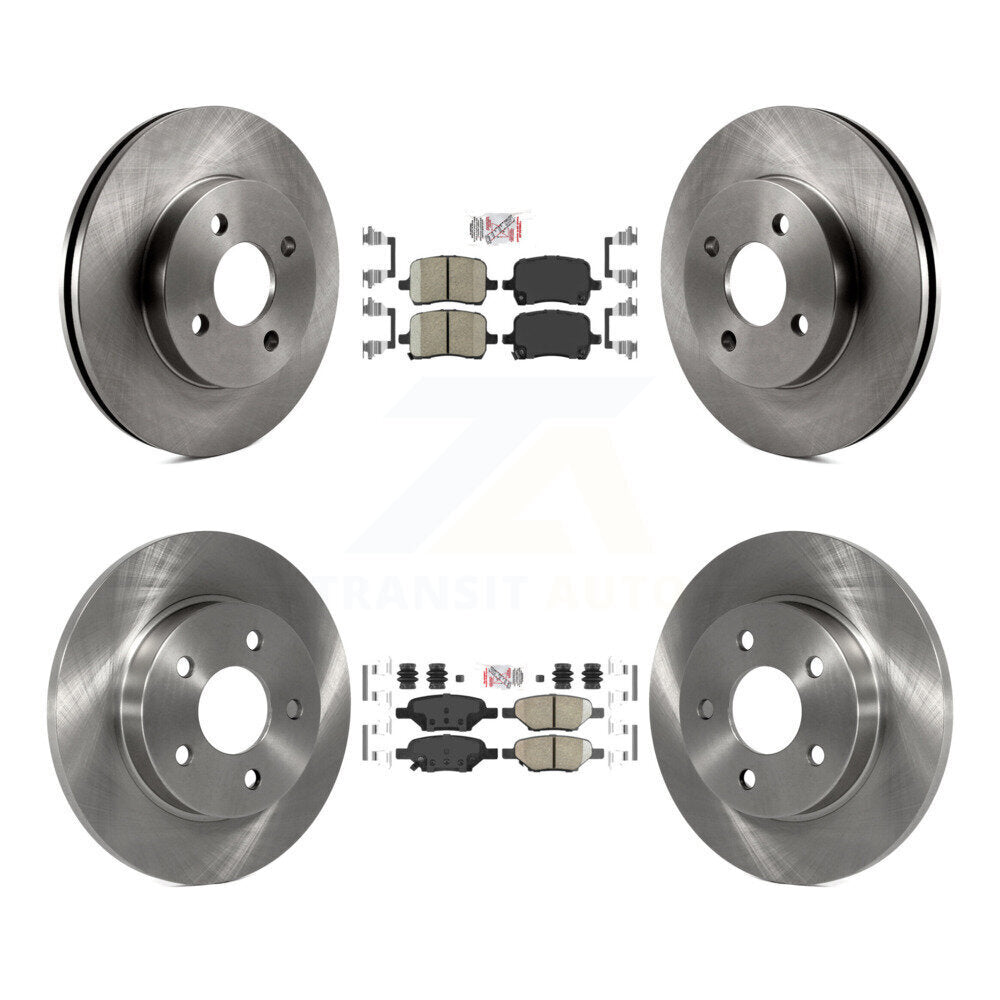 Front Rear Ceramic Pad And Disc Brake Rotor Kit For 2007-2008 Pontiac G5 rear brakes K8A-101351