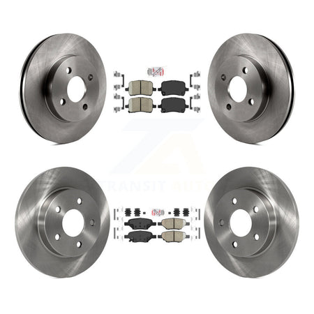 Front Rear Ceramic Pad And Disc Brake Rotor Kit For 2007-2008 Pontiac G5 rear brakes K8A-101351