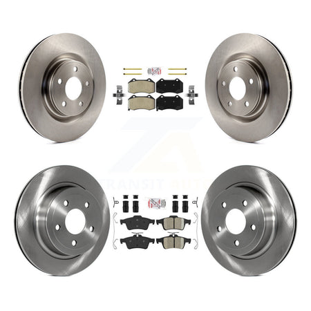 Front Semi-Metallic Rear Ceramic Pad & Brake Rotors Kit For 2008-2010 Chevrolet Cobalt SS K8A-101354
