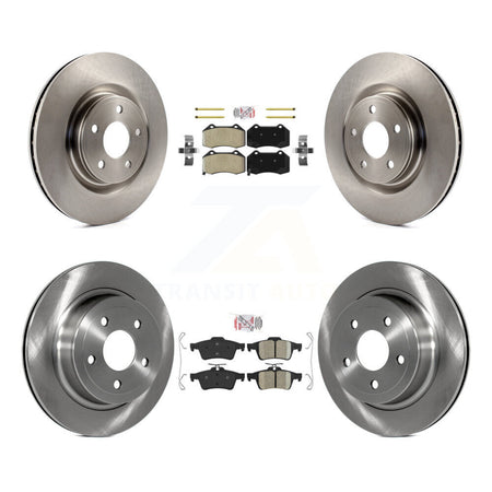 Front Semi-Metallic Rear Ceramic Pad & Brake Rotors Kit For 2008-2010 Chevrolet Cobalt SS K8A-101355