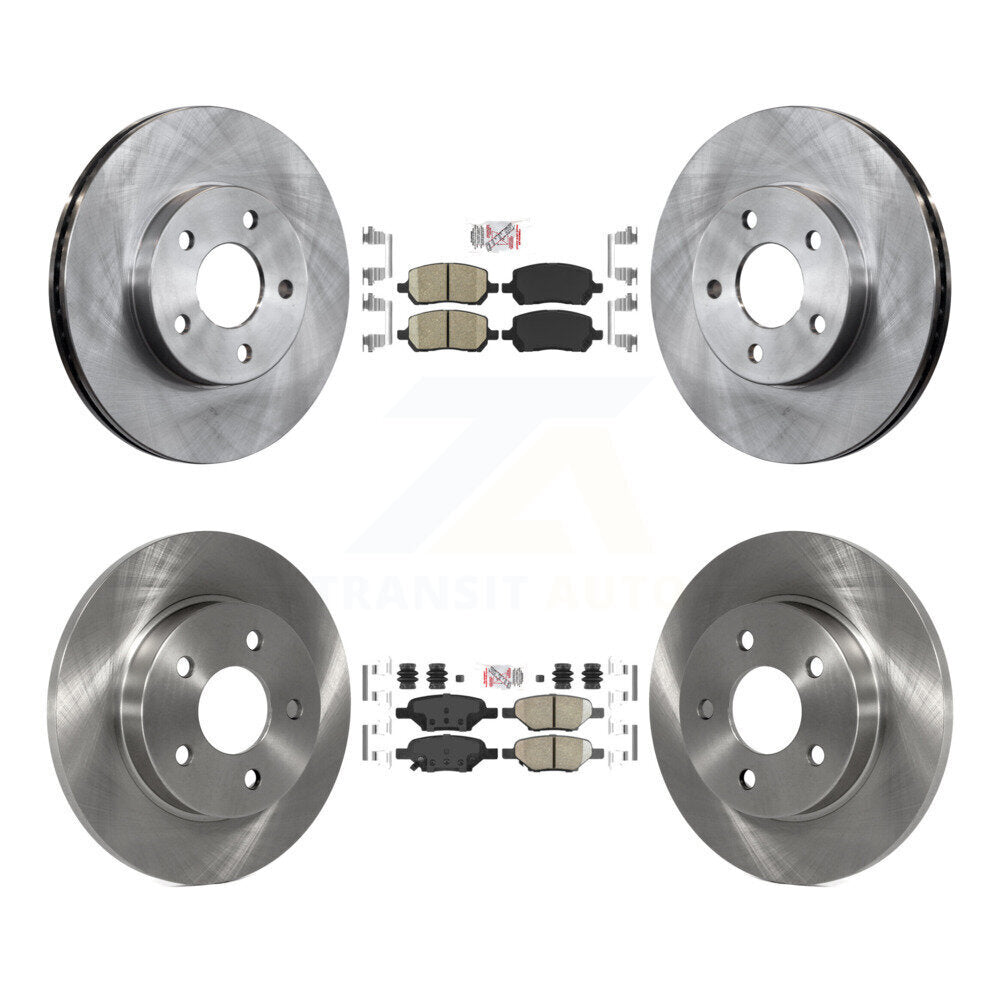 Front Rear Ceramic Pads And Disc Brake Rotors Kit For Pontiac G5 K8A-101356