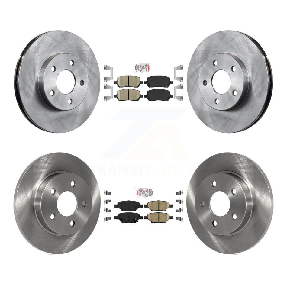 Front Rear Ceramic Pads And Disc Brake Rotors Kit For Pontiac G5 K8A-101357
