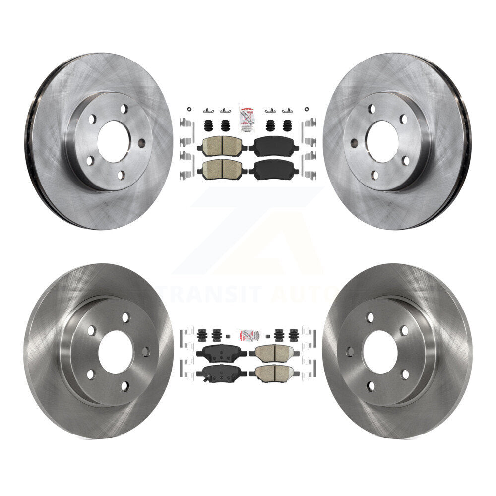 Front Rear Ceramic Pads And Disc Brake Rotors Kit For Pontiac G5 K8A-101358