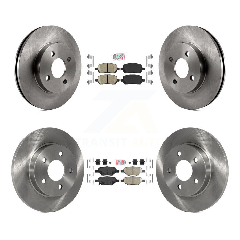 Front Rear Ceramic Pads And Disc Brake Rotors Kit For Pontiac G5 Pursuit K8A-101360