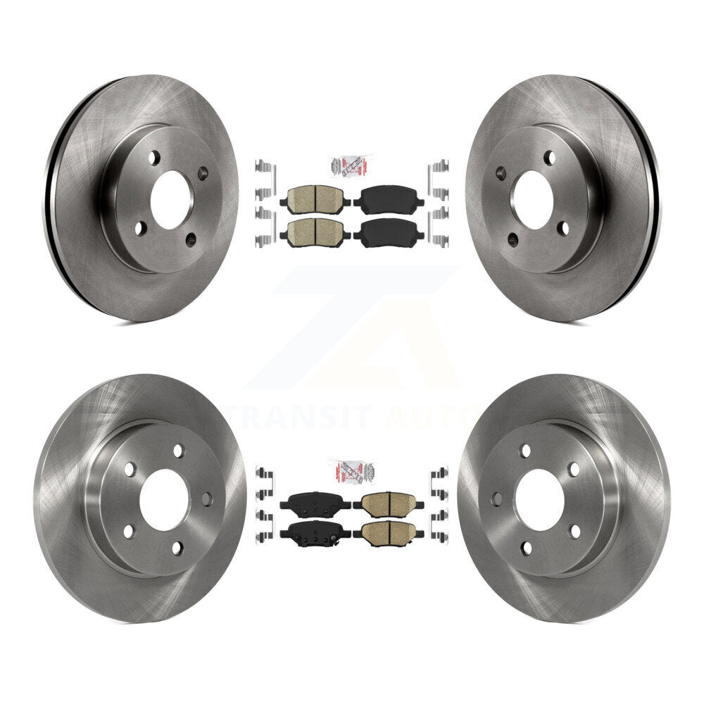 Front Rear Ceramic Pads And Disc Brake Rotors Kit For Pontiac G5 Pursuit K8A-101361