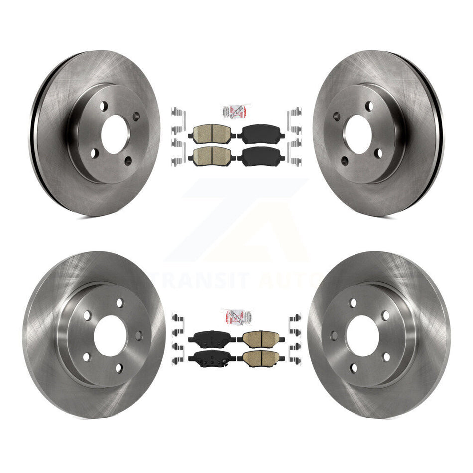 Front Rear Ceramic Pads And Disc Brake Rotors Kit For Pontiac G5 Pursuit K8A-101361