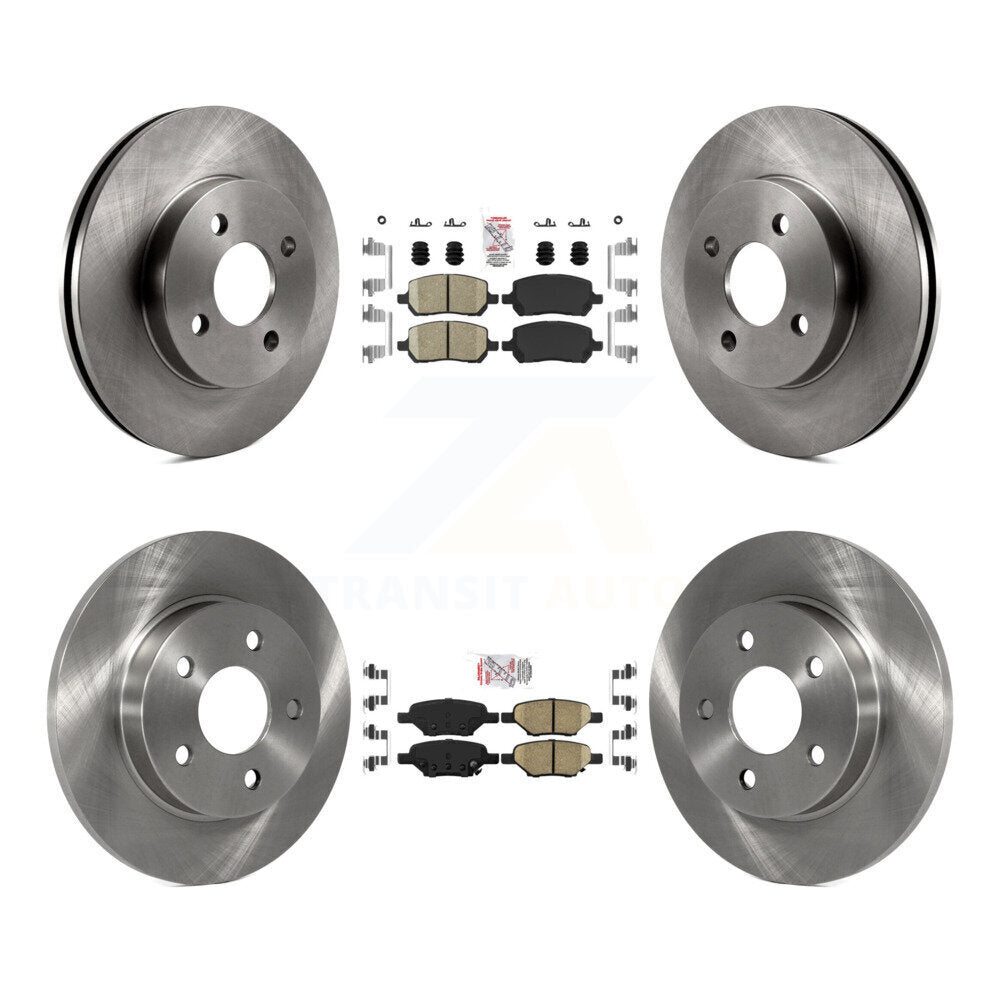 Front Rear Ceramic Pads And Disc Brake Rotors Kit For Pontiac G5 Pursuit K8A-101363