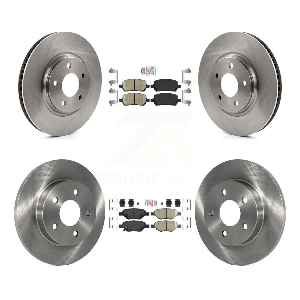 Front Rear Ceramic Pads And Disc Brake Rotors Kit For Pontiac G5 With Brakes K8A-101364