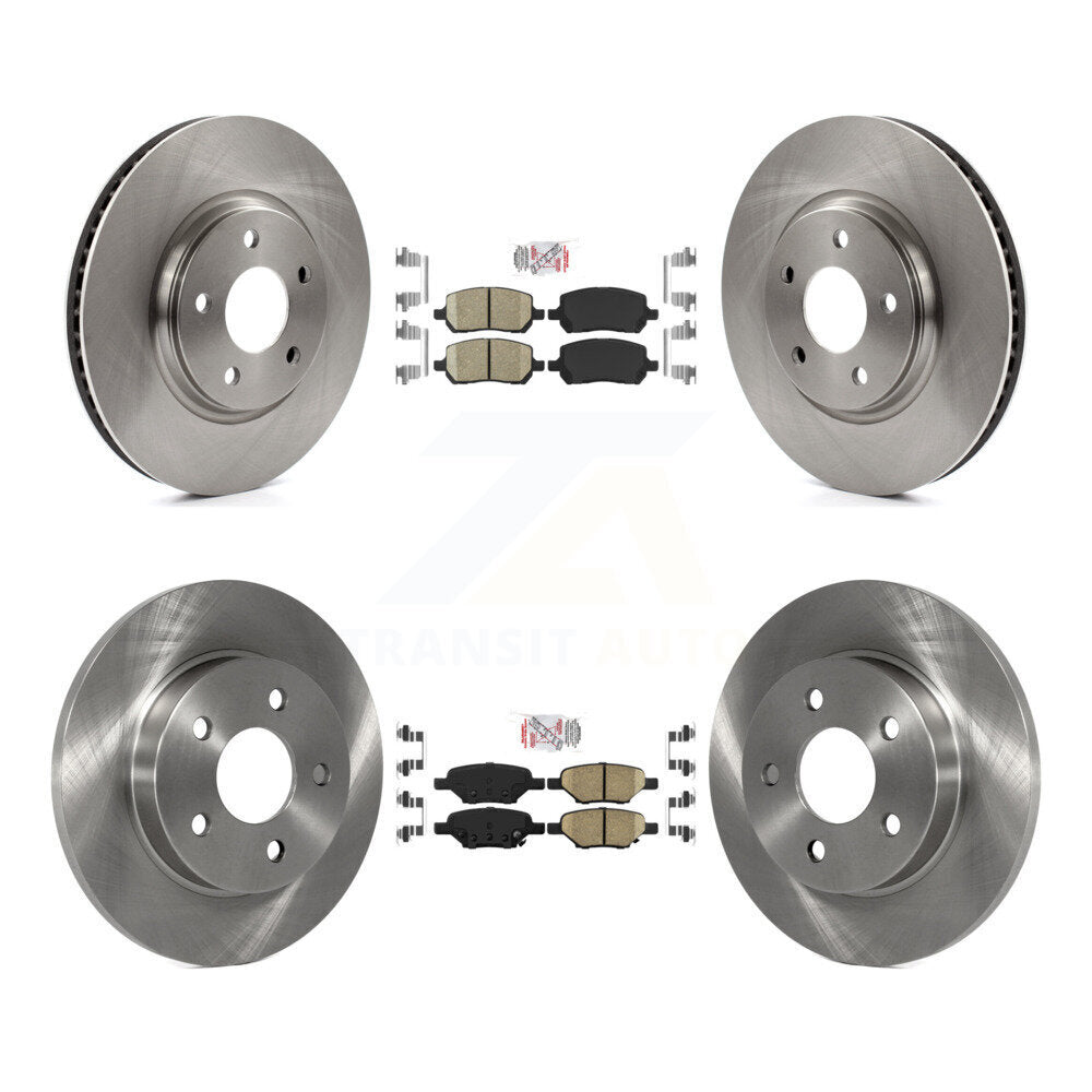 Front Rear Ceramic Pads And Disc Brake Rotors Kit For Pontiac G5 With Brakes K8A-101365