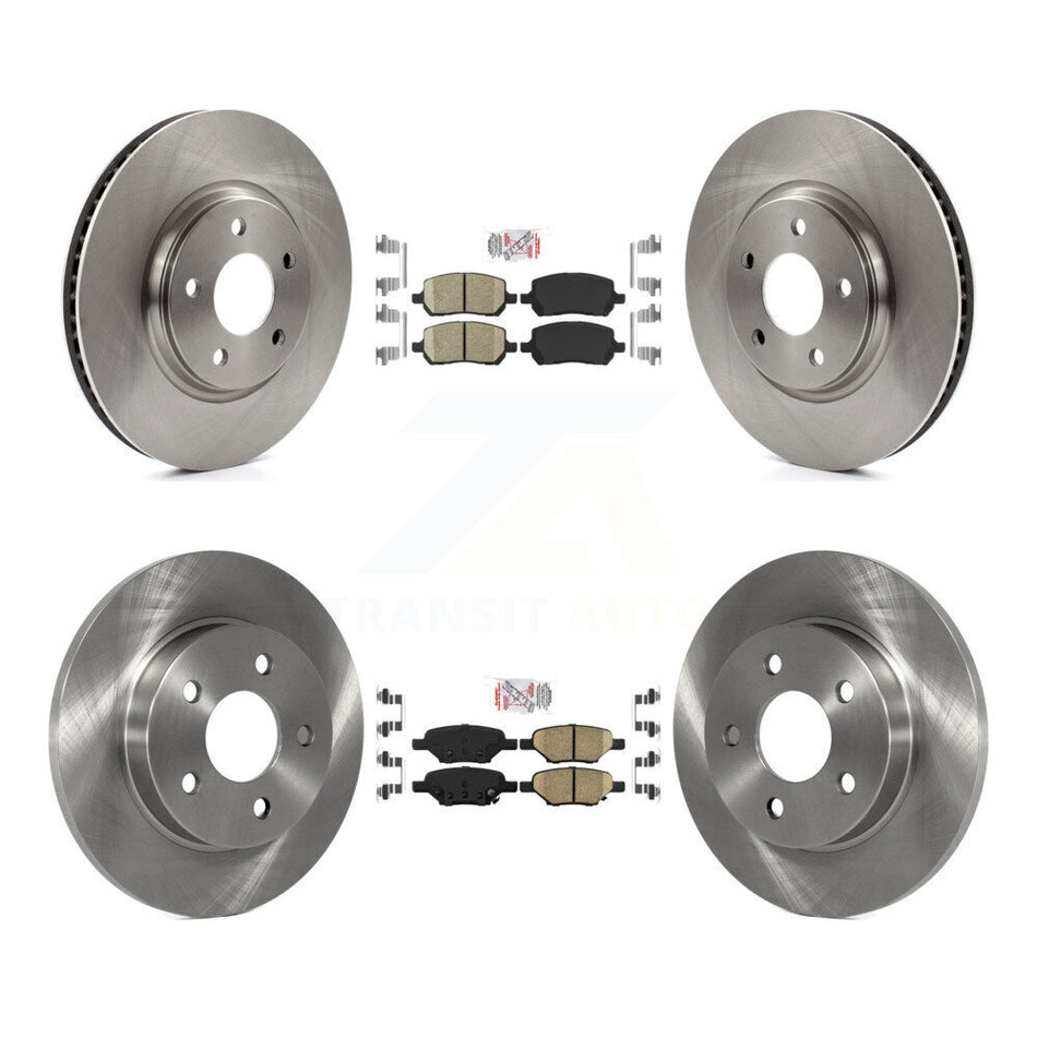 Front Rear Ceramic Pads And Disc Brake Rotors Kit For Pontiac G5 With Brakes K8A-101365