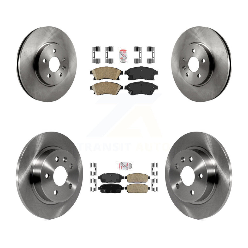 Front Rear Ceramic Pads And Disc Brake Rotors Kit For 2013-2014 Chevrolet Sonic RS K8A-101383