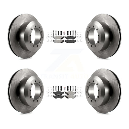 Front Rear Semi-Metallic Pad & Disc Brake Rotors Kit For Ford F-53 Motorhome Chassis F-59 K8A-101395