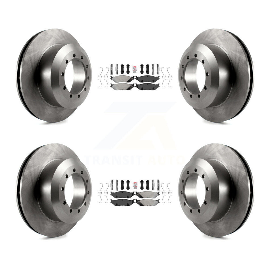 Front Rear Semi-Metallic Pad & Disc Brake Rotors Kit For Ford F-53 Motorhome Chassis F-59 K8A-101395