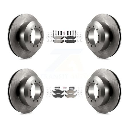 Front Rear Semi-Metallic Pad & Disc Brake Rotors Kit For Ford F-53 Motorhome Chassis F-59 K8A-101396