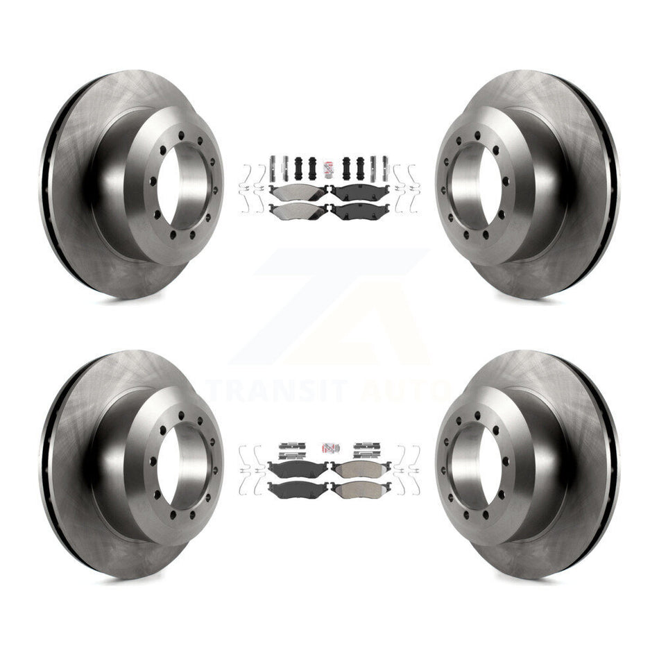 Front Rear Semi-Metallic Pad & Disc Brake Rotors Kit For Ford F-53 Motorhome Chassis F-59 K8A-101396