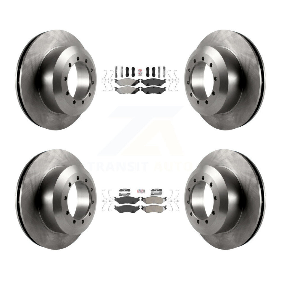 Front Rear Semi-Metallic Pad & Disc Brake Rotors Kit For Ford F-53 Motorhome Chassis F-59 K8A-101396