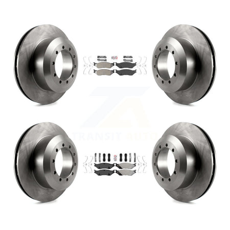 Front Rear Semi-Metallic Pad & Disc Brake Rotors Kit For Ford F-53 Motorhome Chassis F-59 K8A-101397