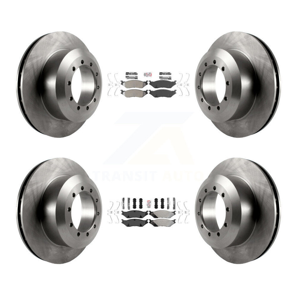 Front Rear Semi-Metallic Pad & Disc Brake Rotors Kit For Ford F-53 Motorhome Chassis F-59 K8A-101397