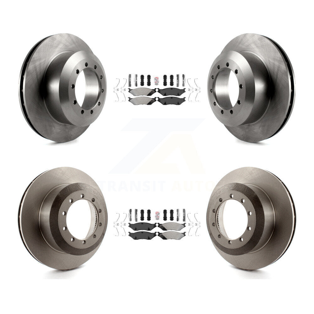 Front Rear Semi-Metallic Pad & Disc Brake Rotors Kit For Ford F-53 Motorhome Chassis F-59 K8A-101399