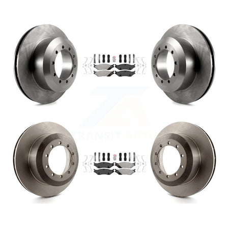 Front Rear Semi-Metallic Pad & Disc Brake Rotors Kit For Ford F-53 Motorhome Chassis F-59 K8A-101399