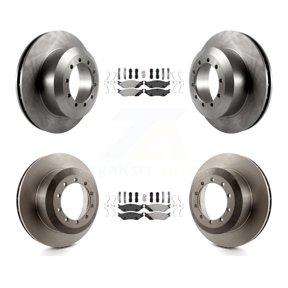 Front Rear Semi-Metallic Pad & Disc Brake Rotors Kit For Ford F-53 Motorhome Chassis F-59 K8A-101399
