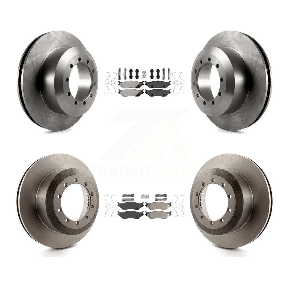 Front Rear Semi-Metallic Pad & Disc Brake Rotors Kit For Ford F-53 Motorhome Chassis F-59 K8A-101400