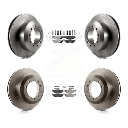 Front Rear Semi-Metallic Pad & Disc Brake Rotors Kit For Ford F-53 Motorhome Chassis F-59 K8A-101400