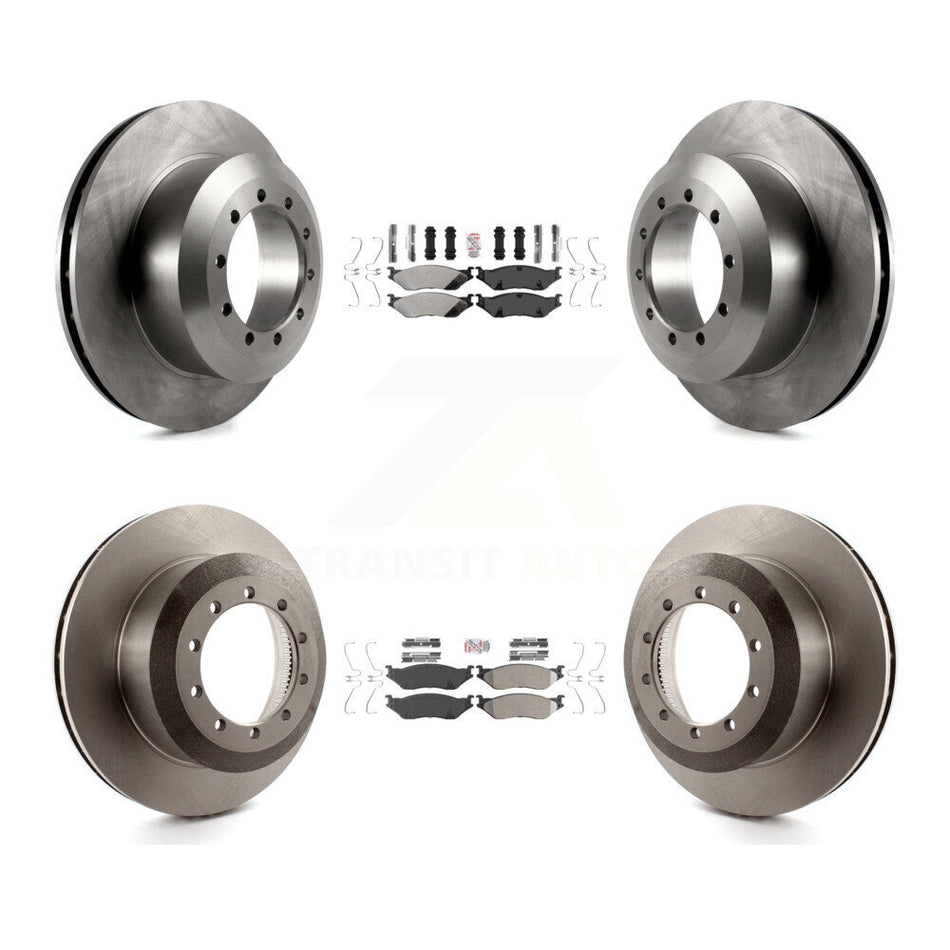 Front Rear Semi-Metallic Pad & Disc Brake Rotors Kit For Ford F-53 Motorhome Chassis F-59 K8A-101400