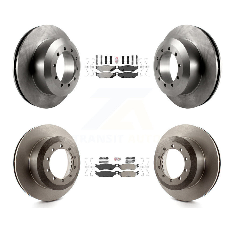 Front Rear Semi-Metallic Pad & Disc Brake Rotors Kit For Ford F-53 Motorhome Chassis F-59 K8A-101400