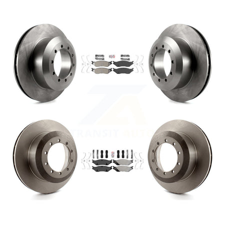 Front Rear Semi-Metallic Pad & Disc Brake Rotors Kit For Ford F-53 Motorhome Chassis F-59 K8A-101401