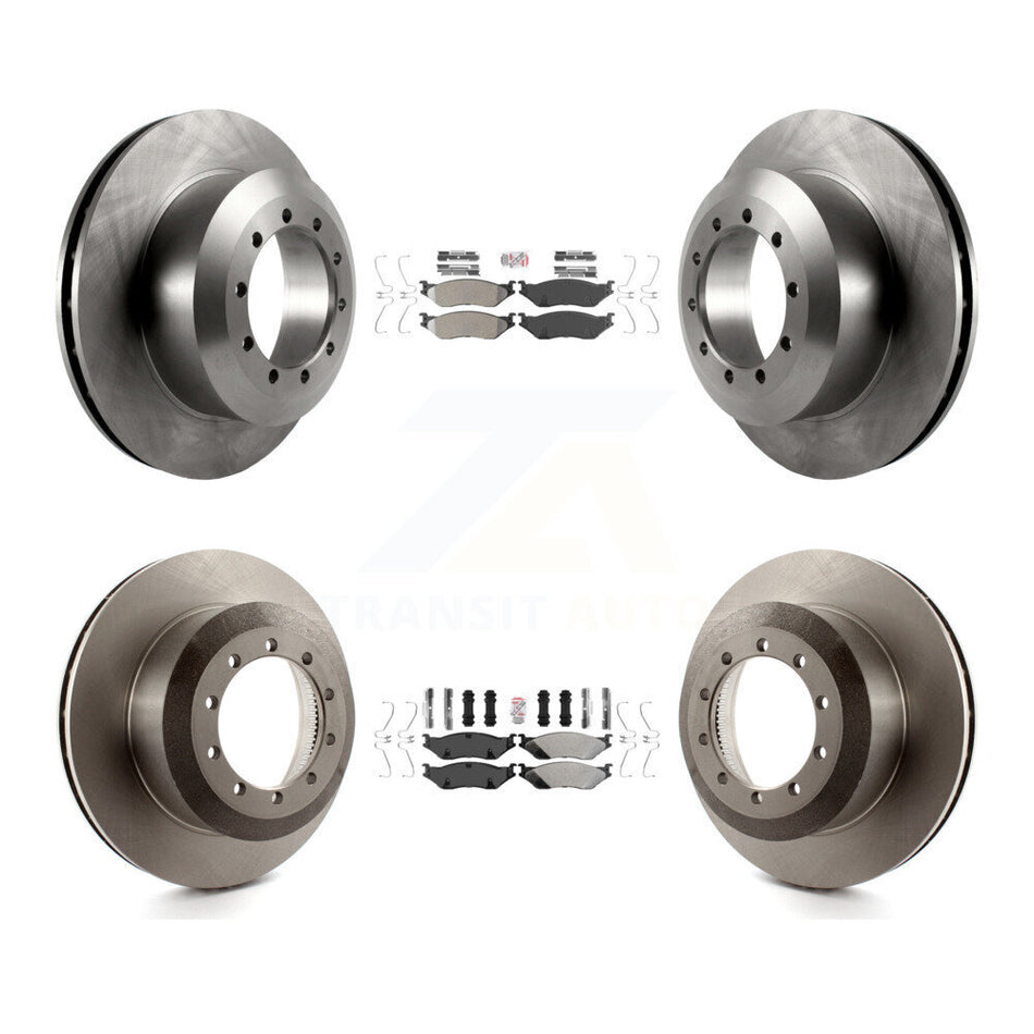 Front Rear Semi-Metallic Pad & Disc Brake Rotors Kit For Ford F-53 Motorhome Chassis F-59 K8A-101401