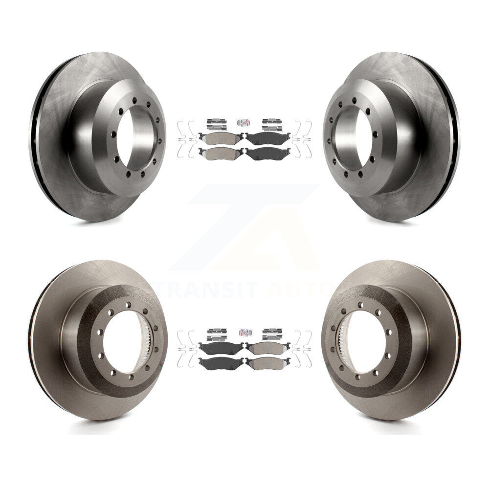 Front Rear Semi-Metallic Pad & Disc Brake Rotors Kit For Ford F-53 Motorhome Chassis F-59 K8A-101402