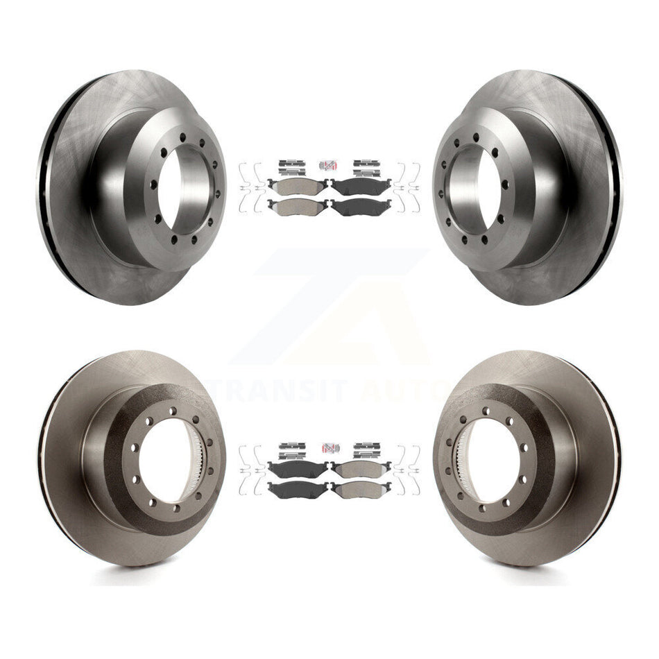 Front Rear Semi-Metallic Pad & Disc Brake Rotors Kit For Ford F-53 Motorhome Chassis F-59 K8A-101402