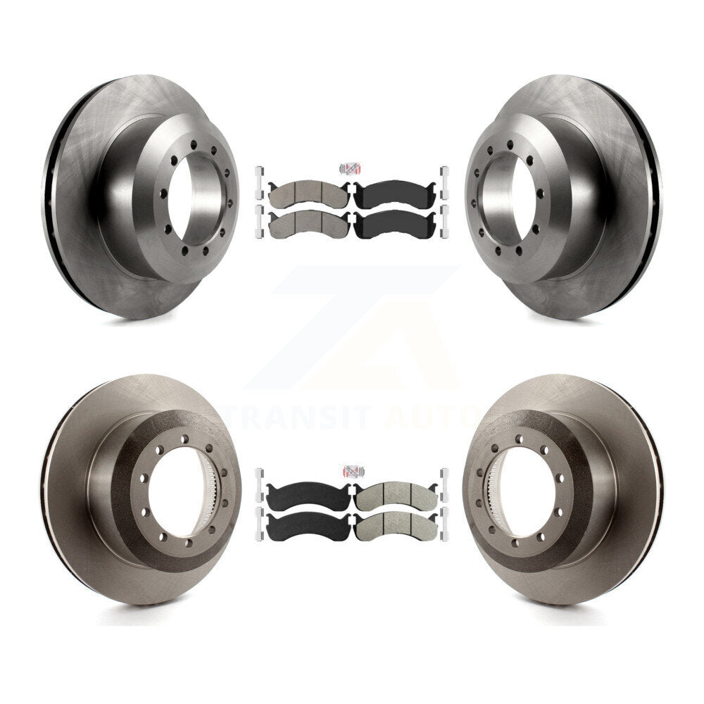Front Rear Semi-Metallic Pad & Brake Rotors Kit For Ford F-59 Commercial Stripped Chassis K8A-101403