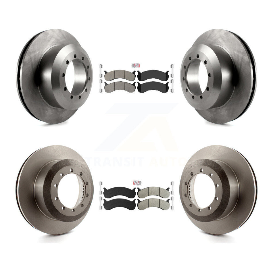 Front Rear Semi-Metallic Pad & Brake Rotors Kit For Ford F-59 Commercial Stripped Chassis K8A-101403