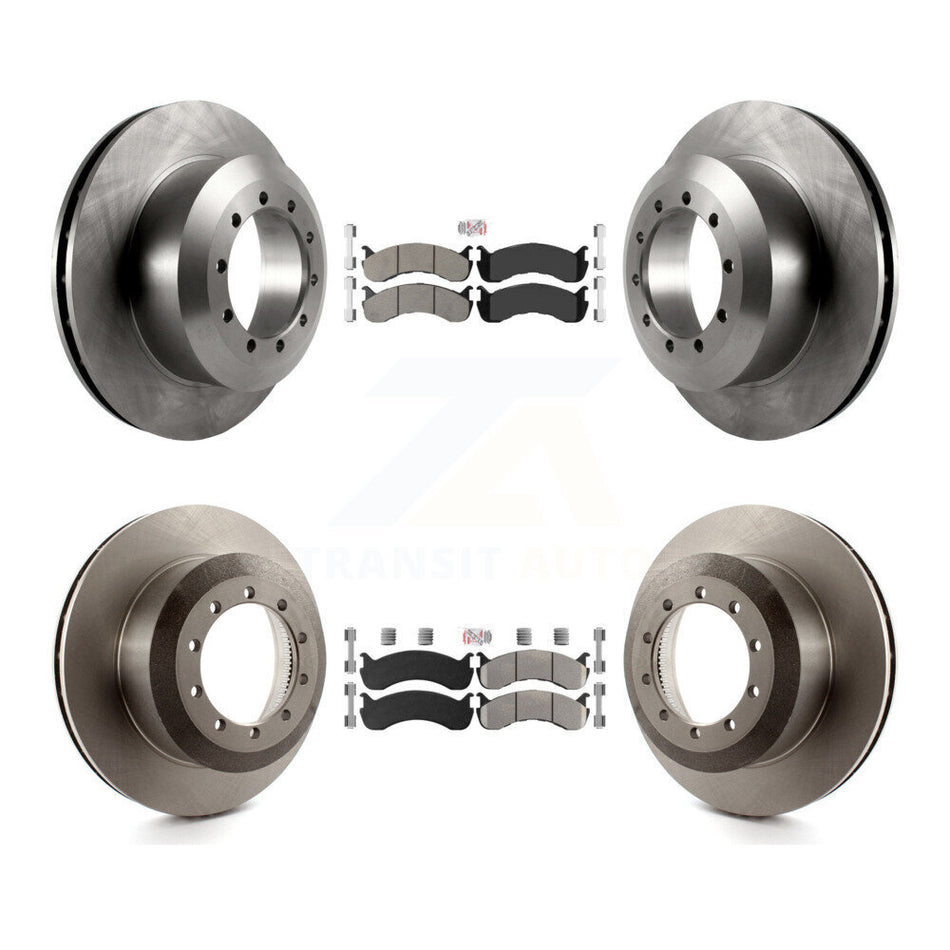 Front Rear Semi-Metallic Pad & Brake Rotors Kit For Ford F-59 Commercial Stripped Chassis K8A-101404