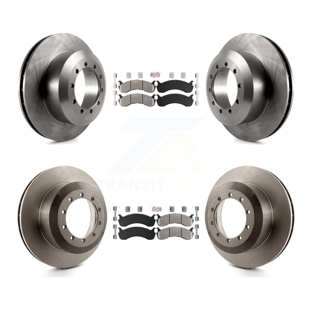 Front Rear Semi-Metallic Pad & Brake Rotors Kit For Ford F-59 Commercial Stripped Chassis K8A-101406