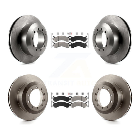 Front Rear Semi-Metallic Pad & Brake Rotors Kit For Ford F-59 Commercial Stripped Chassis K8A-101406