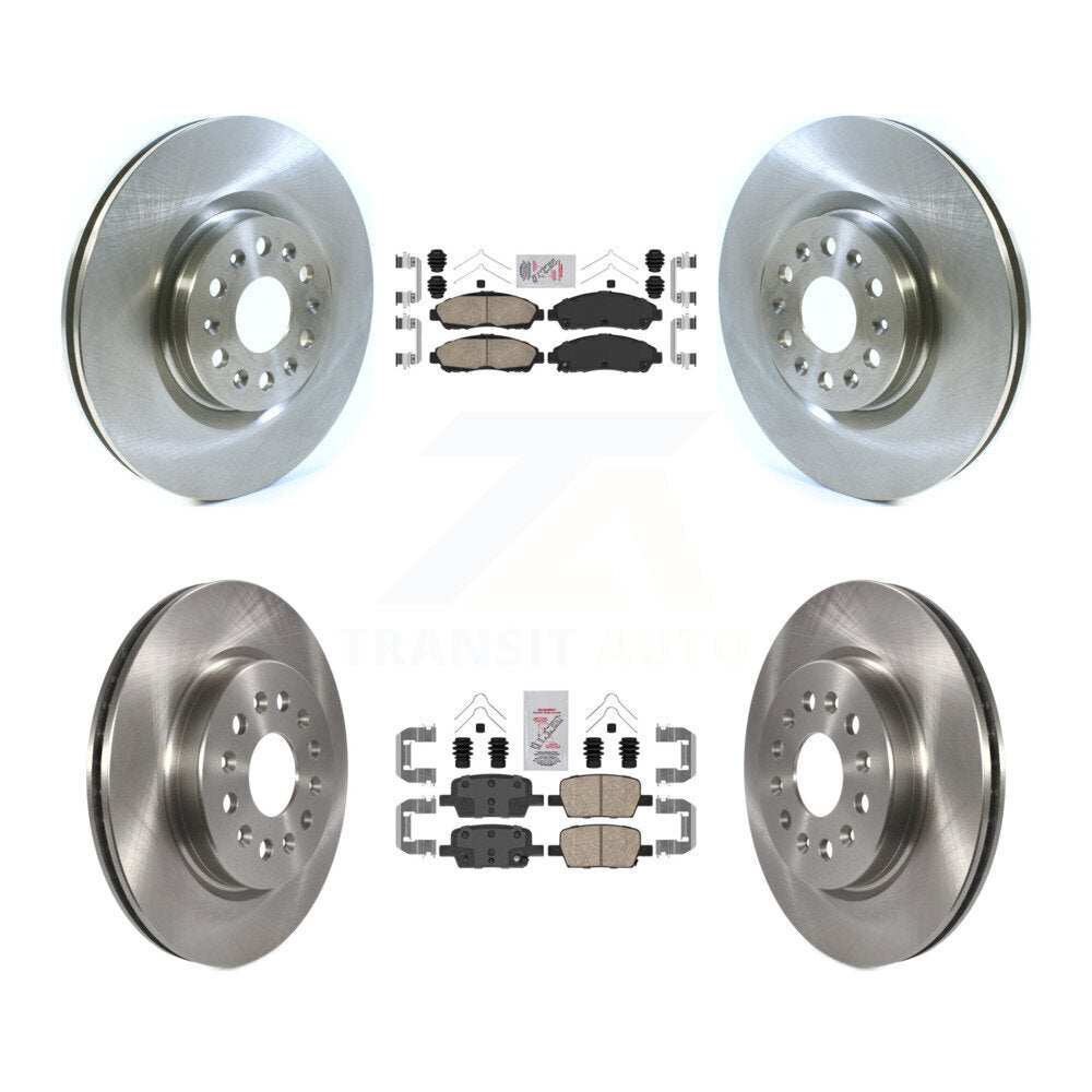 Front Rear Ceramic Pads And Disc Brake Rotors Kit For Cadillac XT5 Buick Enclave XT6 K8A-101414