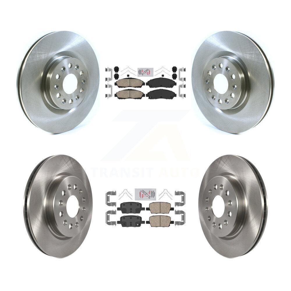 Front Rear Ceramic Pads And Disc Brake Rotors Kit For Cadillac XT5 Buick Enclave XT6 K8A-101415