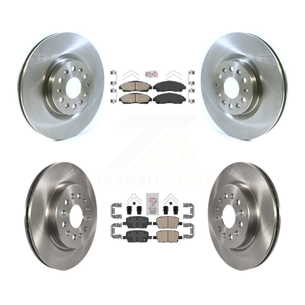 Front Rear Ceramic Pads And Disc Brake Rotors Kit For Cadillac XT5 Buick Enclave XT6 K8A-101416