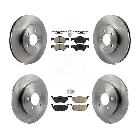 Front Rear Semi-Metallic Pad & Disc Brake Rotor Kit For Ford Escape Mazda Tribute Mercury K8A-101420